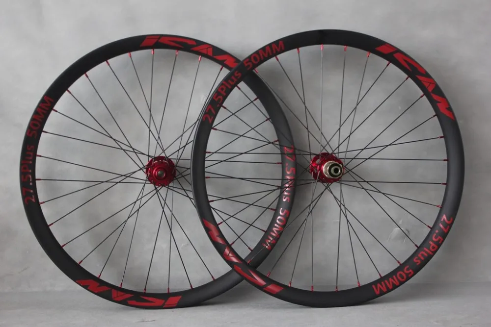 Boost 650B плюс горные карбоновые колеса 27,5+ mtb велосипед Колесная 50 мм ширина клинчер без крючка готов китайский бренд