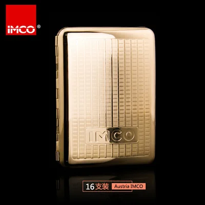 16 pcs Cigarettes IMCO чехол для сигарет, коробка для сигар из чистой меди, держатель для табака, карманный контейнер для хранения, аксессуары для сигарет - Цвет: 16 pcs Cigarettes