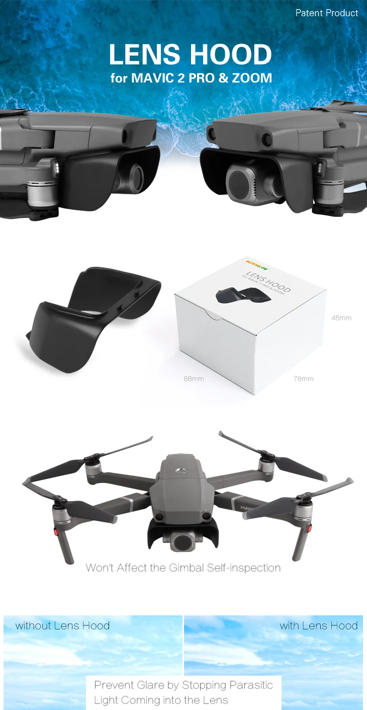 Солнцезащитный козырек Gimbal протектор объектива камеры солнцезащитный козырек для DJI MAVIC 2 PRO& ZOOM Drone аксессуары