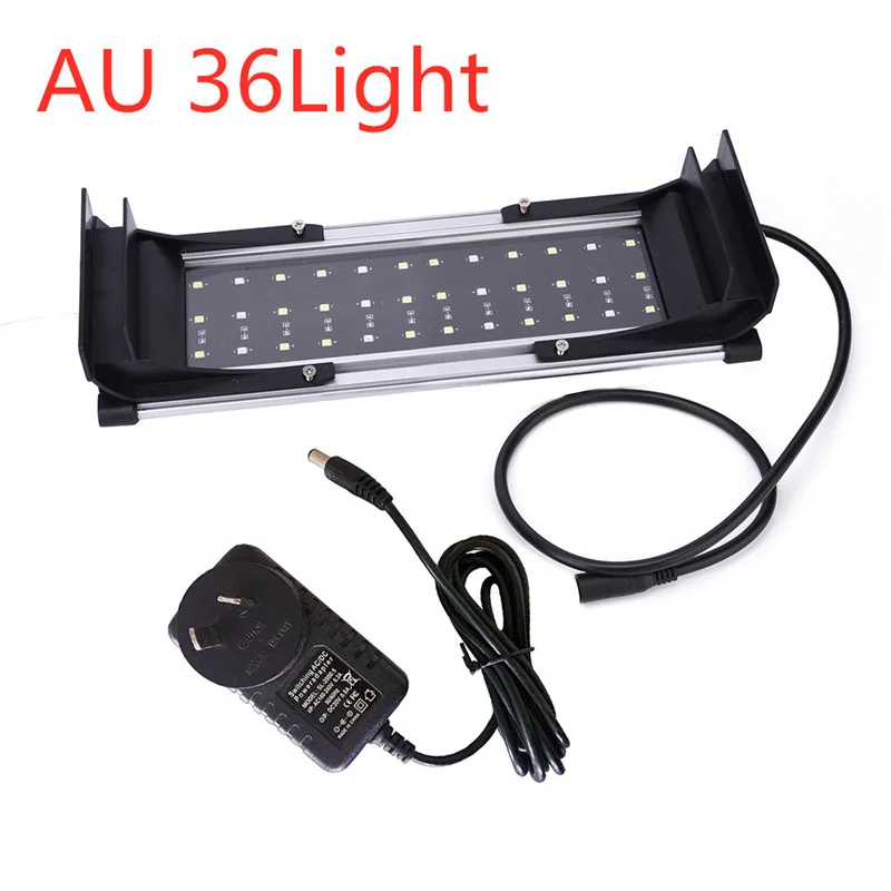 AU Plug 25-35cm Tank Светильник для аквариума US AU EU UK Pulg выдвижной светильник для аквариума переключатель управления белый+ синий светодиодный светильник для аквариума светильник светодиодный - Цвет: AU Plug 25-35cm Tank