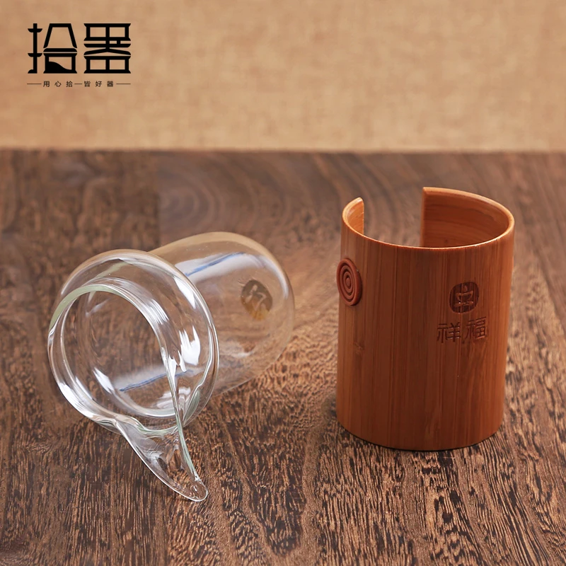 Новый японский ручной Natural Health бамбук термостойкого стекла кунг фу кофе зеленый