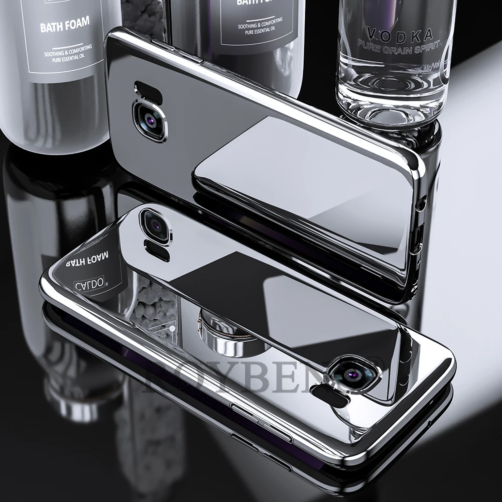 For Samsung Galaxy S7 Edge Case Roybens Luxury Ultra Thin Bling Mirror 360 Full Protection Cover 2 in 1 Armor |