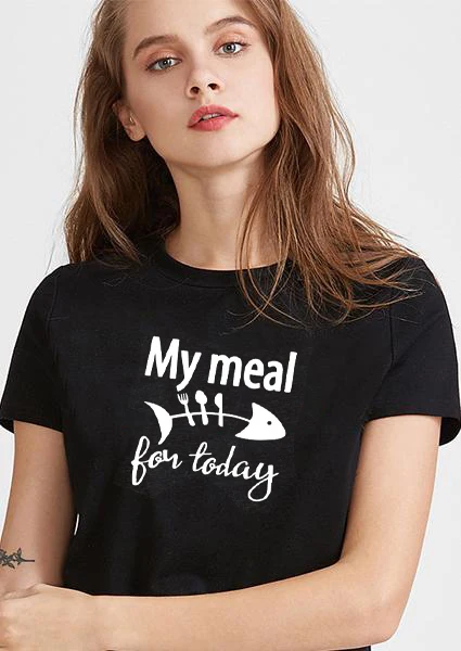 My meal for today футболка с круглым вырезом и принтом в виде еды Tumblr хипстерская