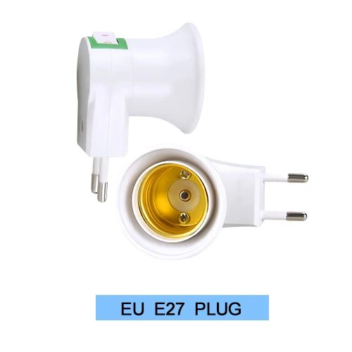 E27 to EU Plug E14 E12 E27 лампа база аксессуары GU10 G9 B22 MR16 лампа светильник гнездо адаптер бытовой конвертер фитинги лампа держатель приспособление - Цвет: E27 to EU Plug