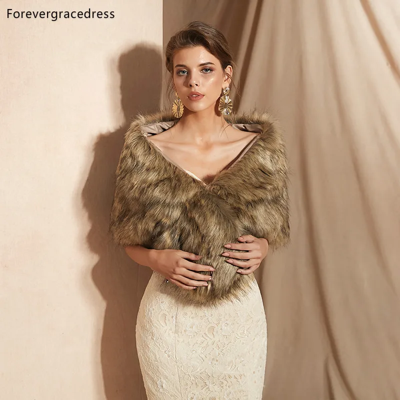 Forevergracedress 2019 элегантная мягкая осенне зимняя Свадебная накидка из