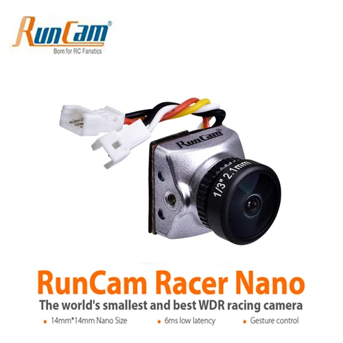 Runcam Racer Nano FPV камера самый маленький лучший гоночный 16:9 управления жестами 4:3 PAL/NTSC