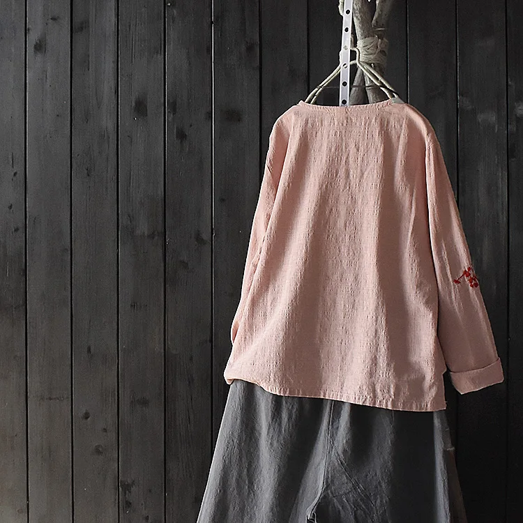 Китайский Стиль для девочек с вышитым цветочным рисунком хлопковая льняная