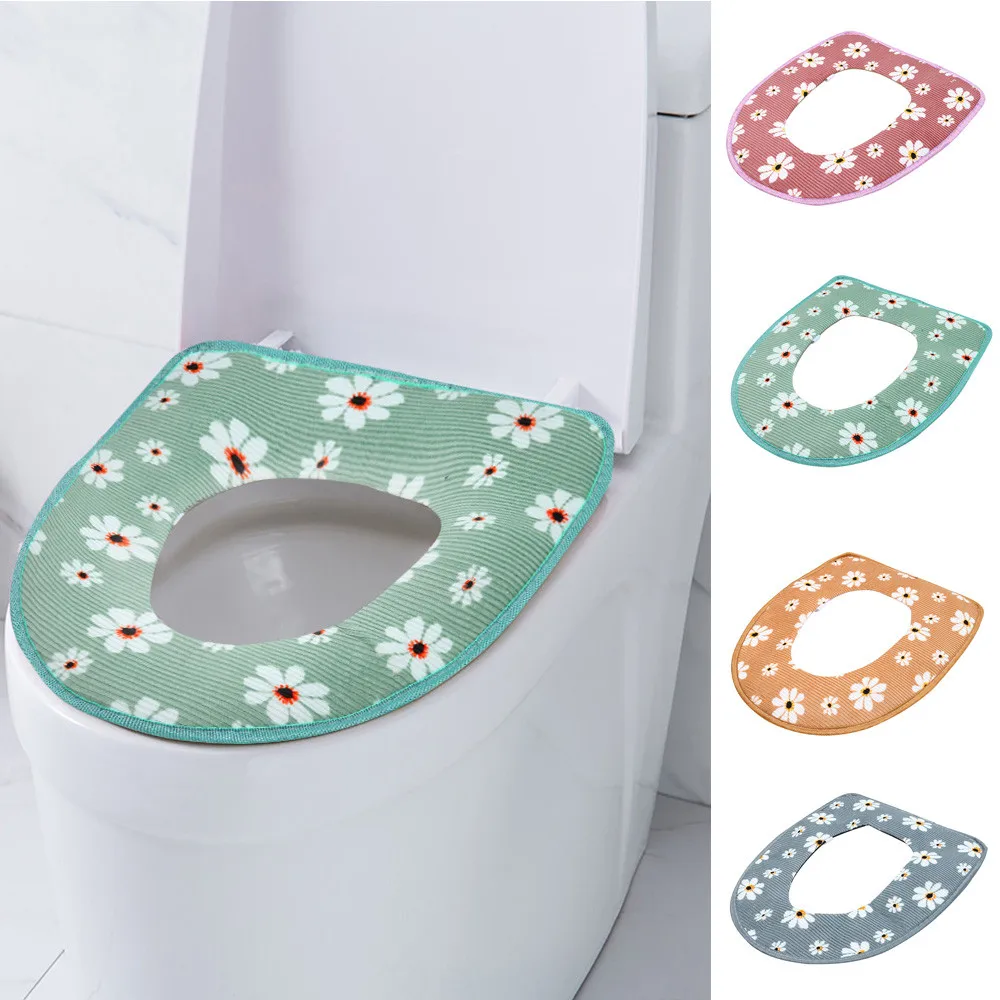 Чехол для унитаза вельвет изоляция ванной комнаты сиденье мягкая лента моющийся