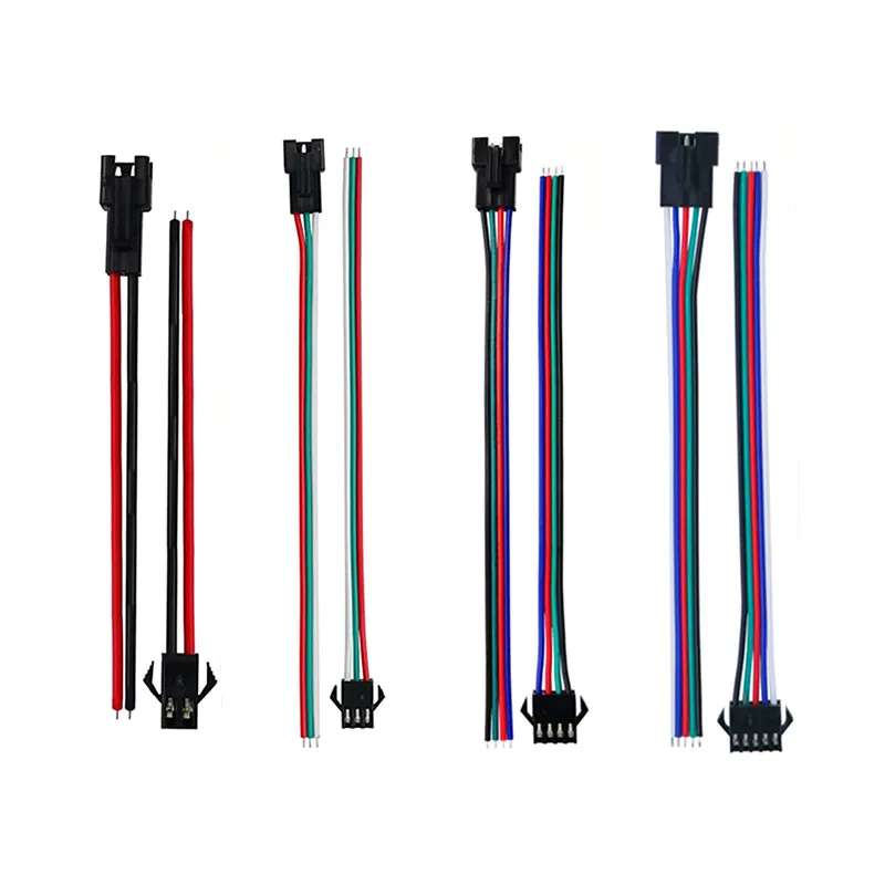 5-100 пар 2 3 4 5 pin SM мужской и женский jst разъем 2PIN 3pin 4pin 5pin провода кабель косички разъем светодиодные полосы