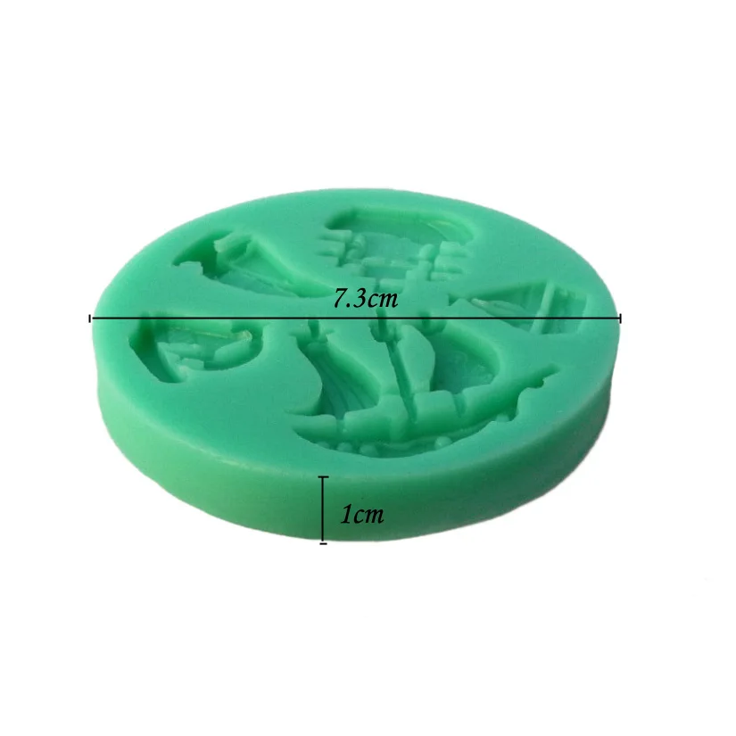 

Sailboat Pirate Boat Shape Fondant Cake Silicone Decorating Tools,100% Food-Grade Baking Silicone Molds