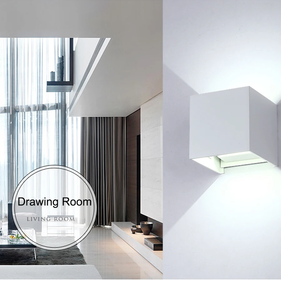 COB стильный светодиодный настенный светильник на открытом воздухе