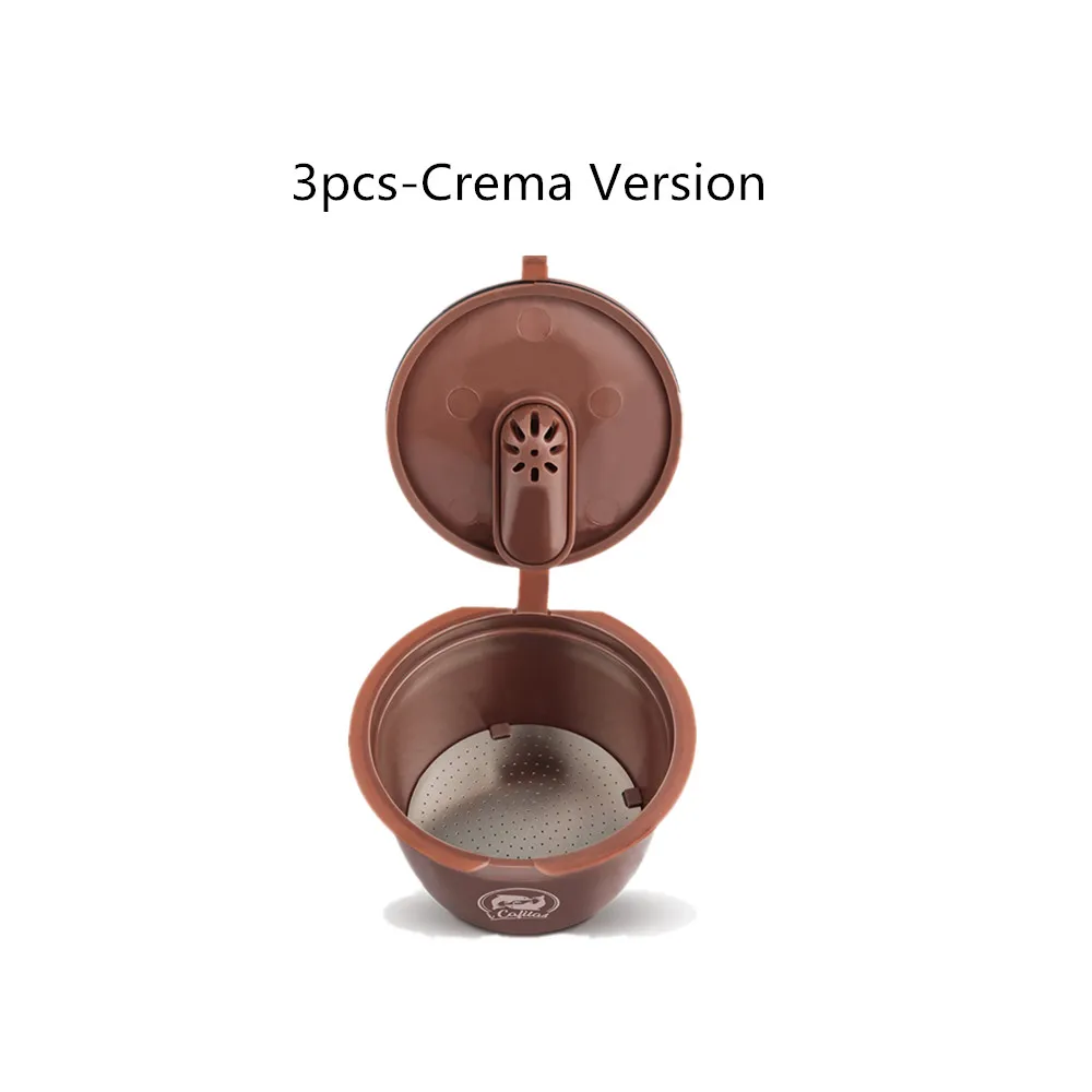 3rd Crema/нормальная версия многоразовые кофе капсулы для кофе Dolci Nescafe машина многоразовые Dulce Gusto Кофе фильтр - Цвет: 3pcs-Crema