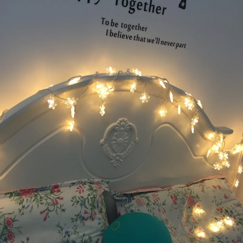 Гирлянда в виде снежинок 220 В 5 м 28 светодиодов|fairy lights|string fairy lightsluci natale |