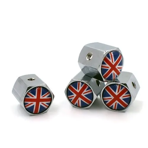 4 шт. Противоугонное Колеса Автошины Покрышки Воздуха Стержня Клапана Caps Флаг