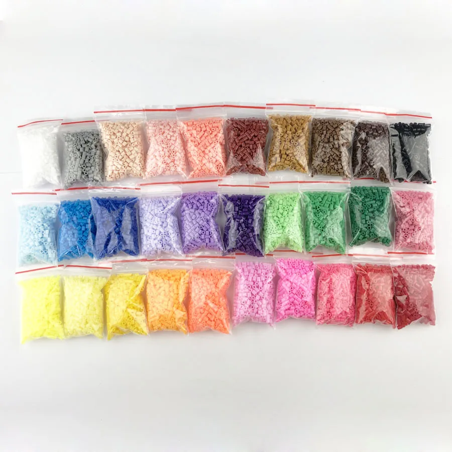30colors Мини 2,6 Хама бусины 10-80 цветов PUPUKOU бисер образование perler игрушка предохранитель бисера головоломки 3D для детей - Цвет: 30colors