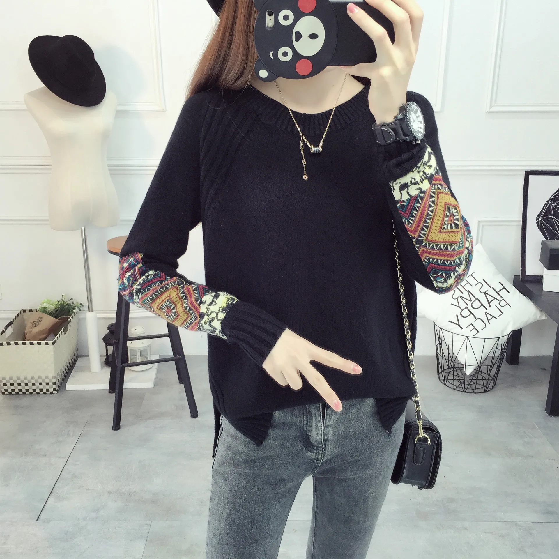 Autumn New Large Size S-3XL Loose Pullover Sweater Women All-match Sweaters Winter Coat Fashion Female Tops Shirt | Женская одежда