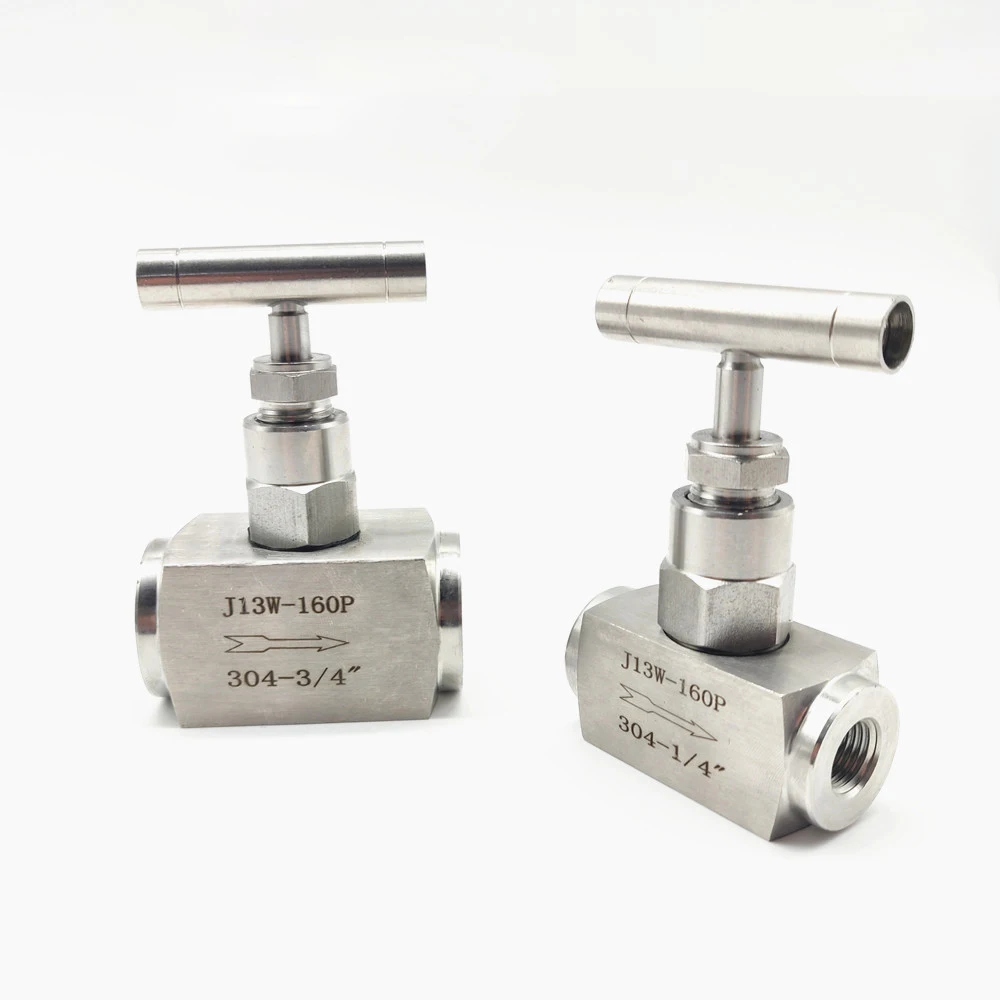 Высокое давление 1/" 3/8" 1/" 3/4" " BSP Женский запорный игольчатый кран 2300 PSI 304 из нержавеющей стали с контролем потока