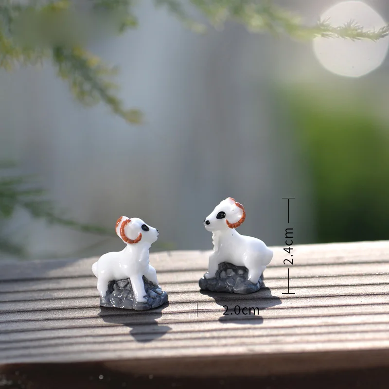 2019 1 шт. милый белая козья DIY Смола Сказочный Сад ремесло украшения миниатюрный