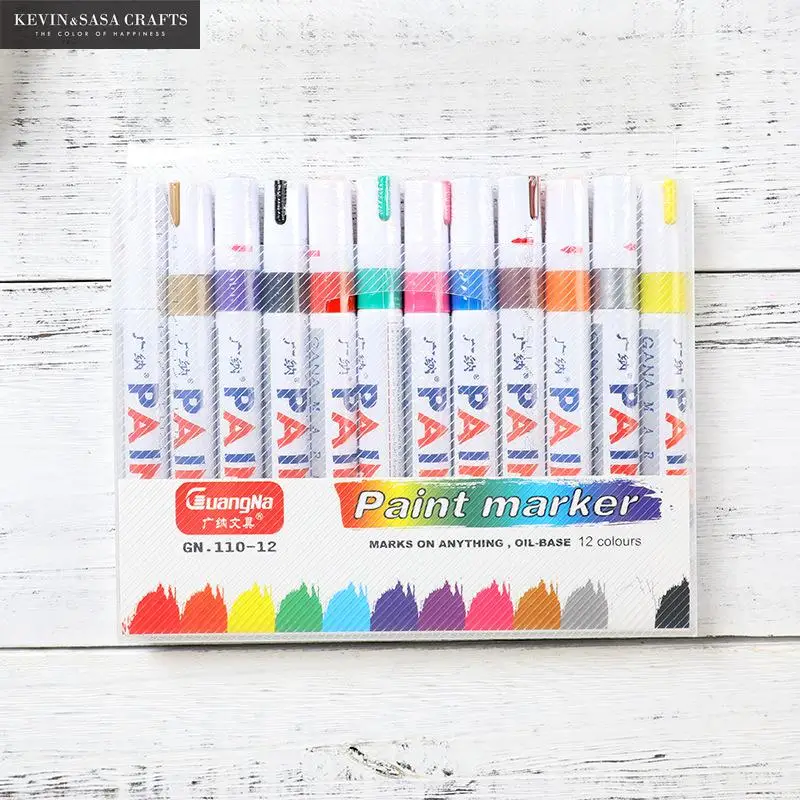 

12Pcs/Set Paint Markers School Supplies Stationery Gift Painting Markers Presented By Kevin&Sasa Crafts