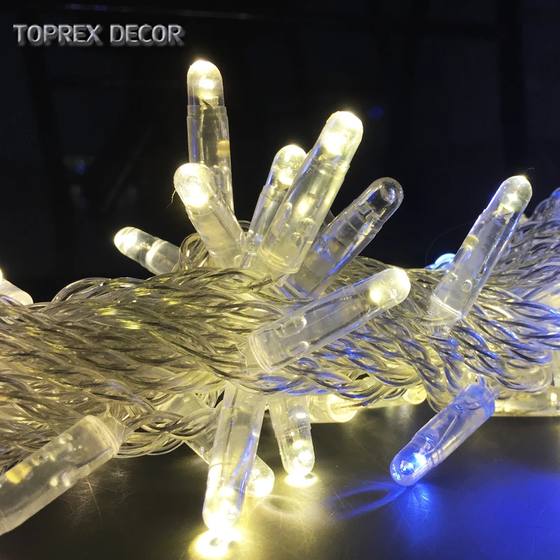 32 8 футов теплый белый с мигающими светодиодными гирляндами Рождественские огни