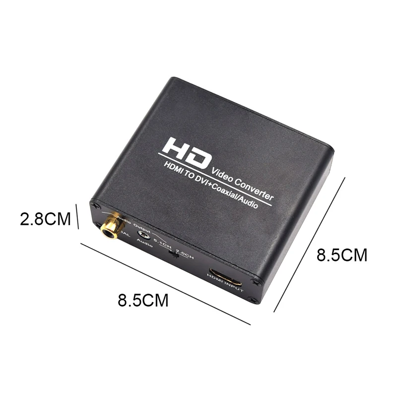 Larryjoe HDMI к DVI адаптер с адаптером питания стерео аудио сплиттер конвертер HDCP