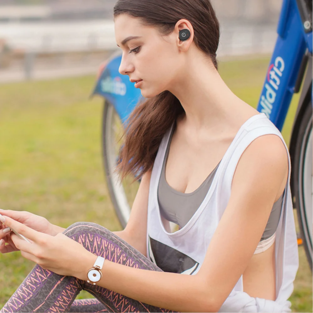 Водонепроницаемые TWS беспроводные наушники Bluetooth наушники спортивные беспроводные наушники/наушники с зарядным устройством/Чехол громкой связи с микрофоном