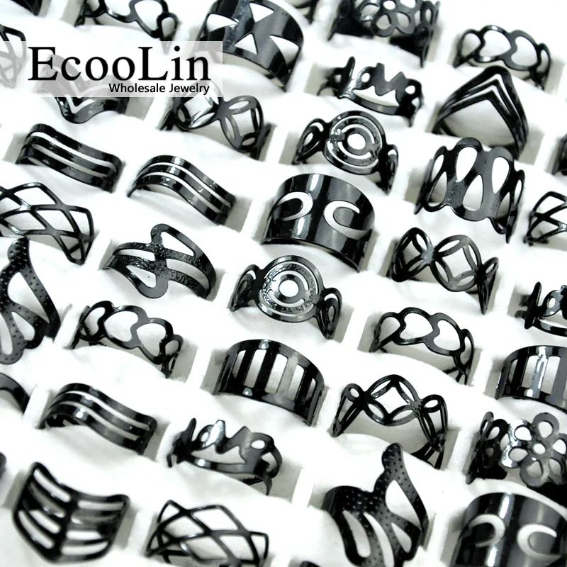 

300Pcs Zinc Alloy Vintage Black Alloy Gypsy Adjustable Finger Tattoo Rings Toe Ring Lots For Women Men Mix Style Jewelry BK4010