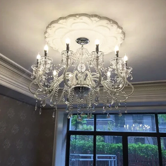 Grand Hotel холл белая хрустальная лампа люстра освещение для гостиной столовой