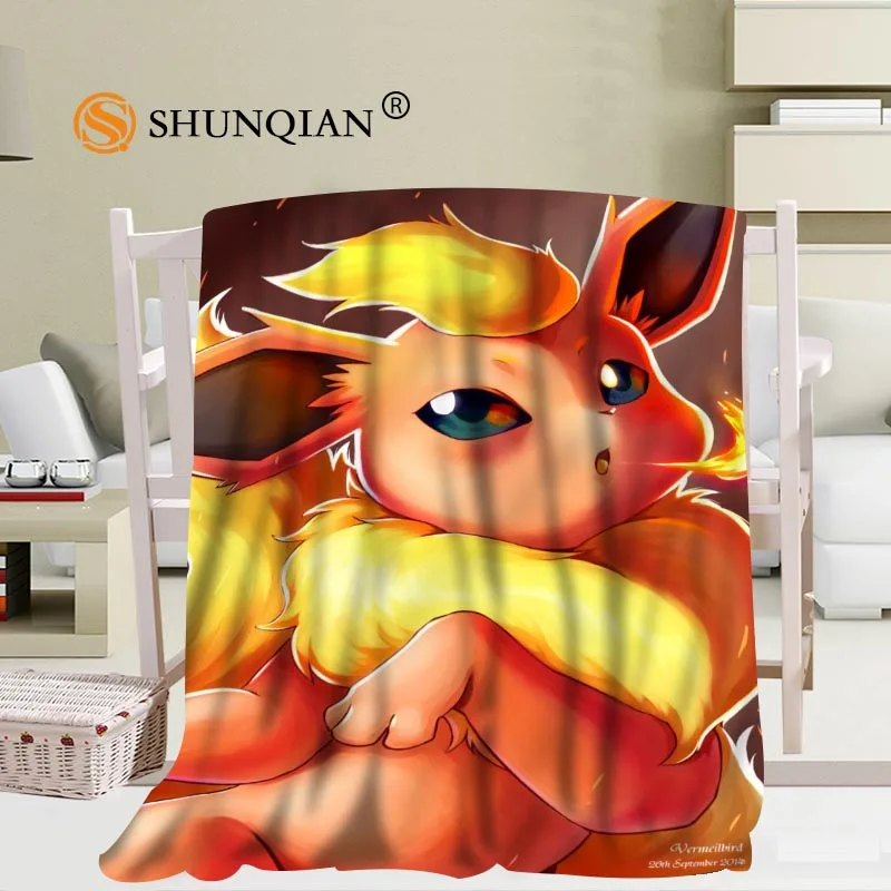 Blanket Изготовленный На Заказ Umbreon Покемон Иви одеяла из фланелевой ткани 56x80 дюймов 50X60 дюймов 40X50 дюймов одеяло для дивана, кровати для детей взрослых теплое одеяло - Цвет: Blanket