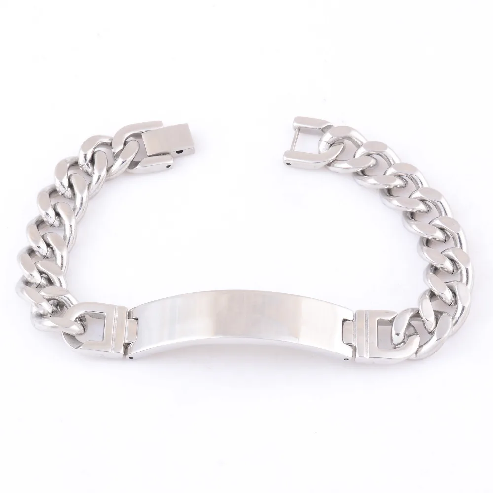 Модный браслет из нержавеющей стали шириной 12 мм ювелирные изделия для мужчин и