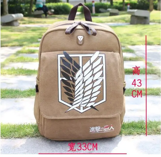 

NEW Quality Shingeki no Kyojin Attack on Titan Backpack Schoolbag Shoulder Bag Bolsos De Imitation Men Knapsack Scouting Legion