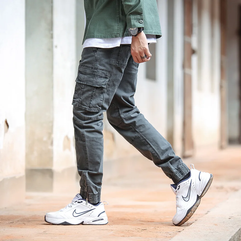 Новые Брендовые мужские мешковатые брюки-карго в стиле ретро бархатные брюки для