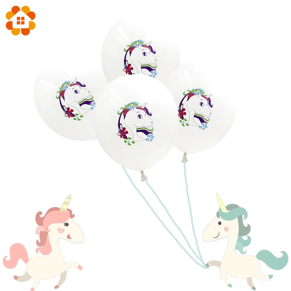 10 шт. 12 дюймов rainbow Unicorn Шарики мультфильм латекс Подарки для гостей малыш
