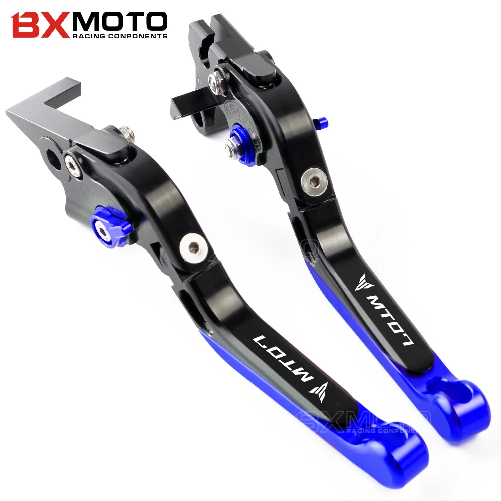 

Gold For YAMAHA MT-07 MT 07 MT07 2014-2019 Motorcycle Accessories Adjustable Folding Extendable Brake Clutch Levers LOGO MT-07
