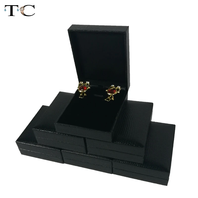 6 шт./лот черная Подвеска из кожзаменителя высокое качество ювелирная коробка