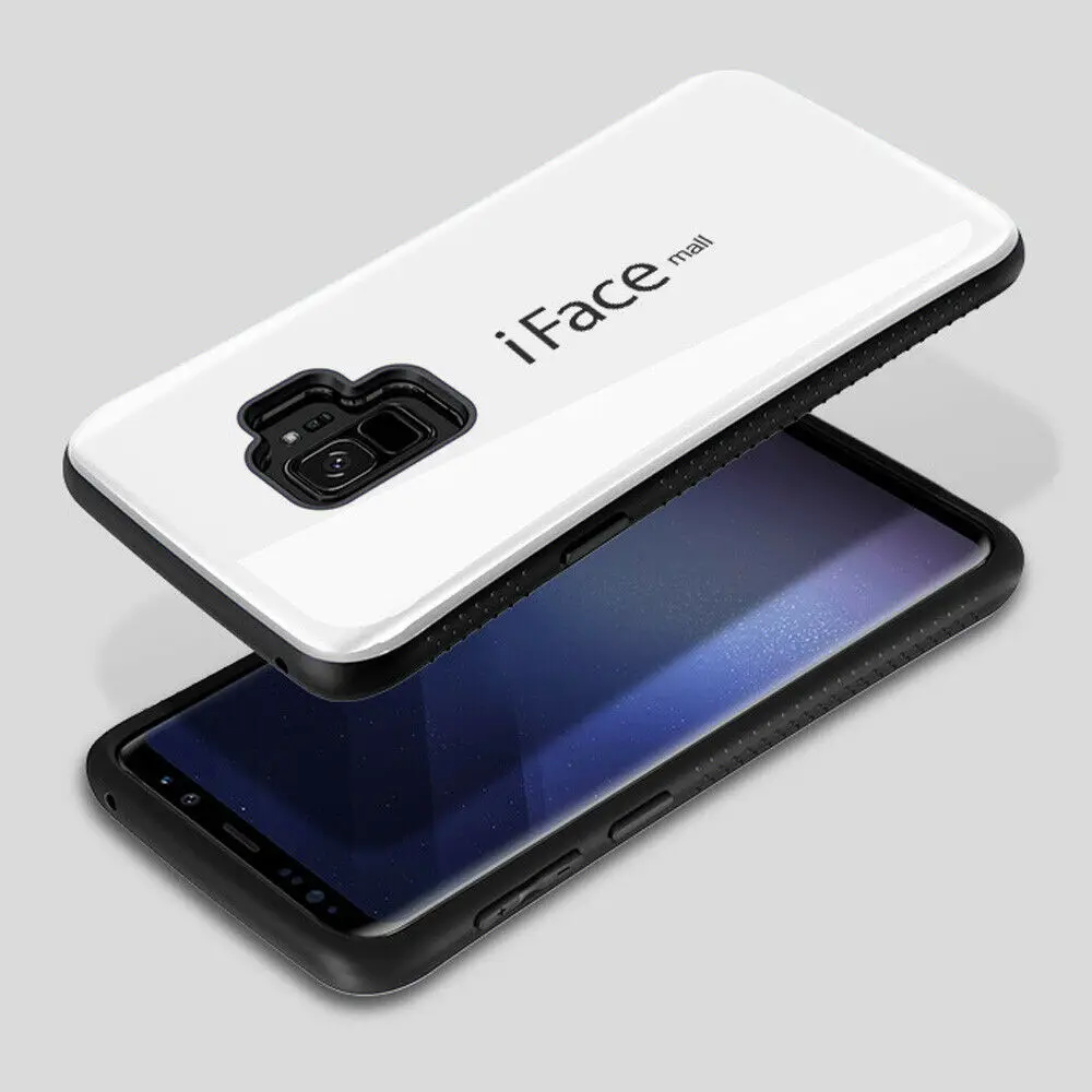 White Гибридный противоударный чехол iFace Mall для samsung Galaxy S10 S9 S8 Plus S10e S7 Edge Note 9 8 чехол для телефона s - Цвет: White