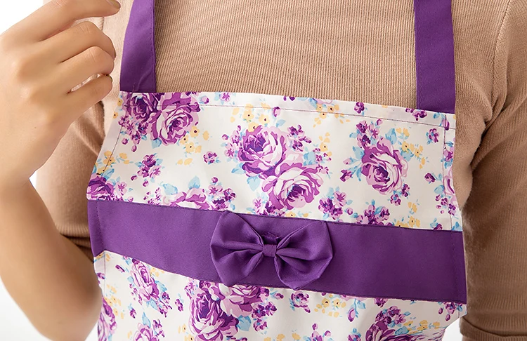 Модный кухонный фартук для женщин готовки водонепроницаемый с цветочным принтом