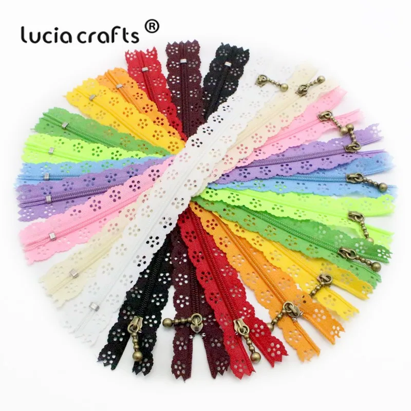Lucia crafts 20 см нейлоновая катушка красивые кружевные молнии для самостоятельного