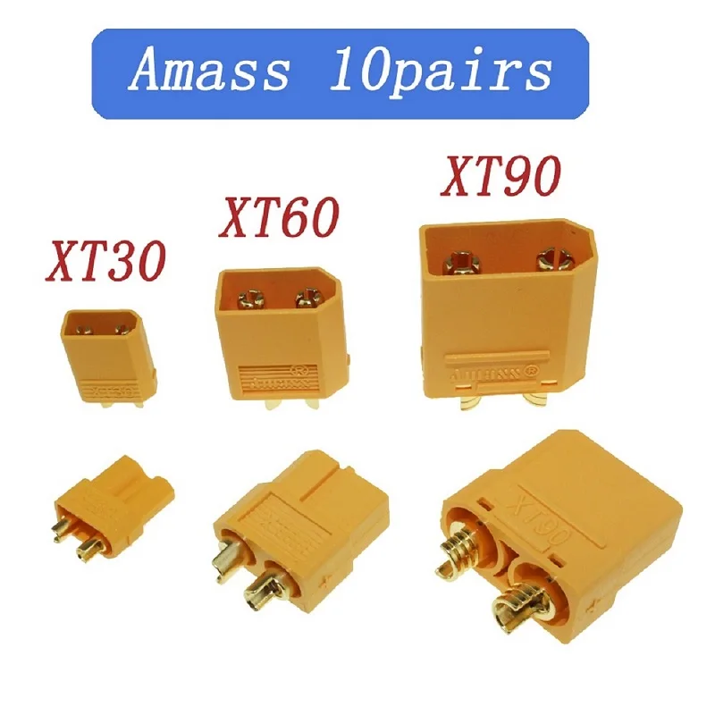 10 пар оригинальные пулевые коннекторы Amass XT30 XT30U XT60 XT90 MR30 XT60H гнездовой разъем для