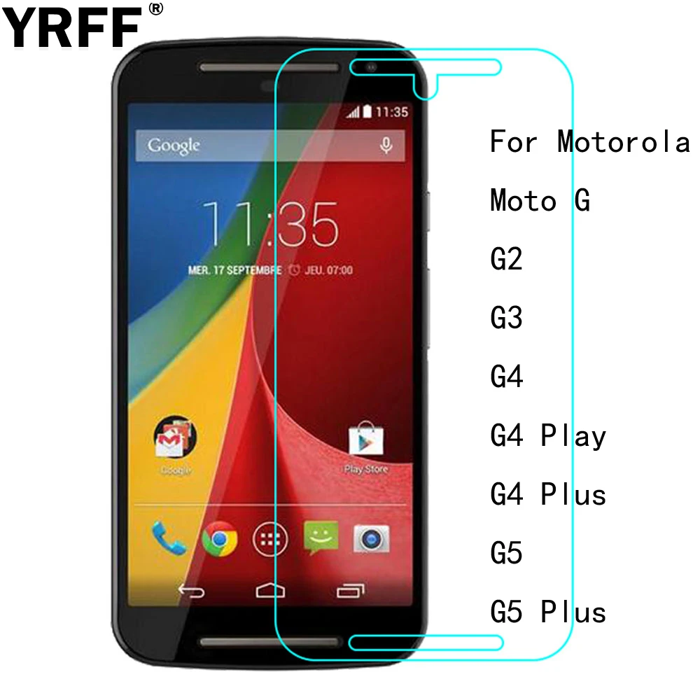 2 шт. 2.5D 0 26 мм Премиум HD Закаленное стекло Защитная пленка для экрана Motorola Moto G G2 G3 G4