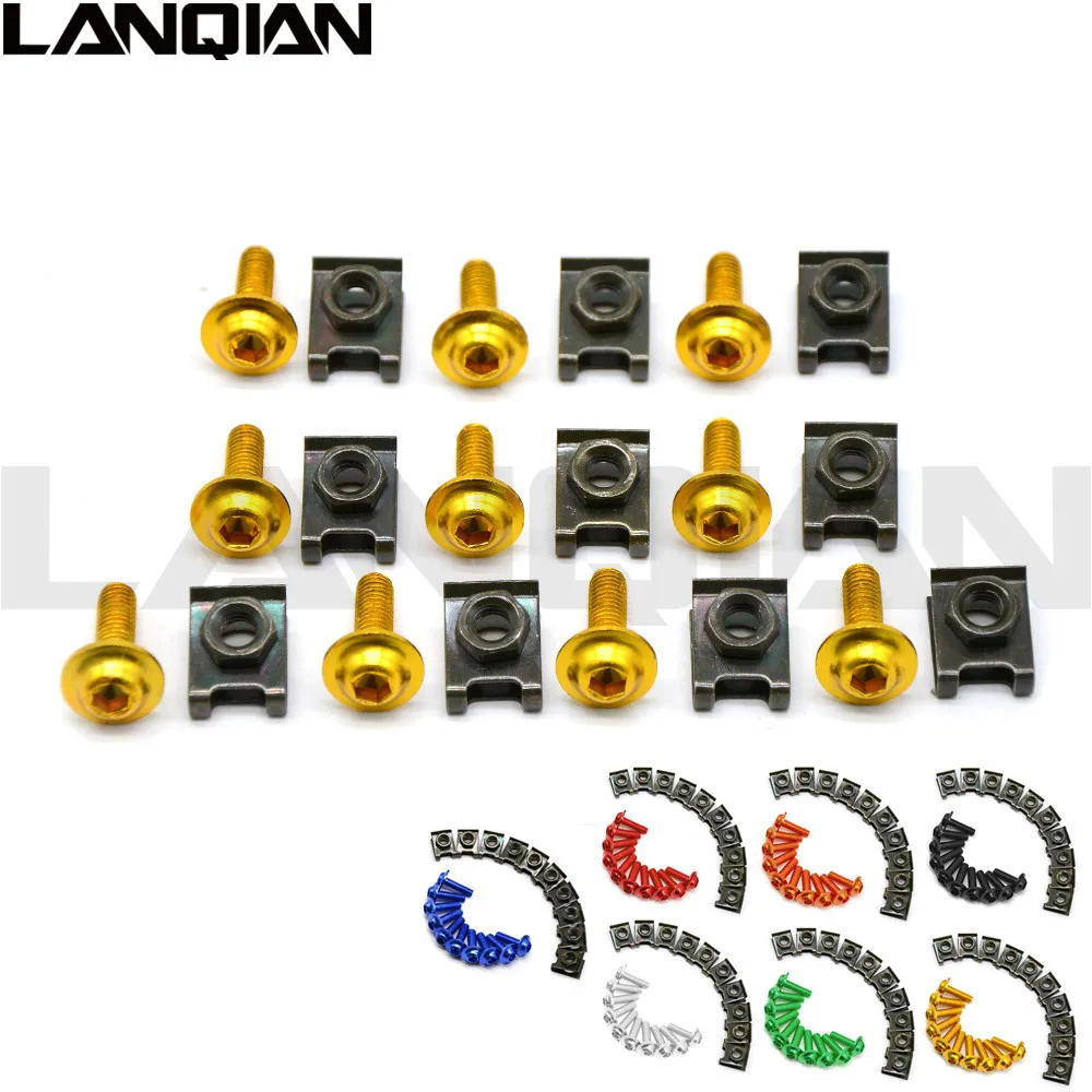 

6mm Motorbike CNC Fairing body work Bolts Screws 10 pcs For Suzuki GSXR GSX-R 600 750 1000 K1 K2 K3 K4 K5 K6 K7 K8 K9 honda x4