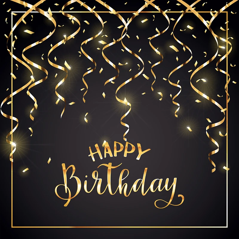 

HUAYI Birthday Party Backdrop For Adults Aged To Perfection Custom 50th Desktops Design Foil With Gold Decorations MZ-1040