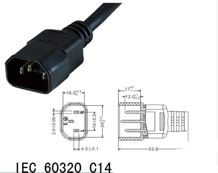 IEC 320 3 контактный C14 штекер к C13 разъем главный удлинитель питания кабель 5/7/10 м 3*1 5
