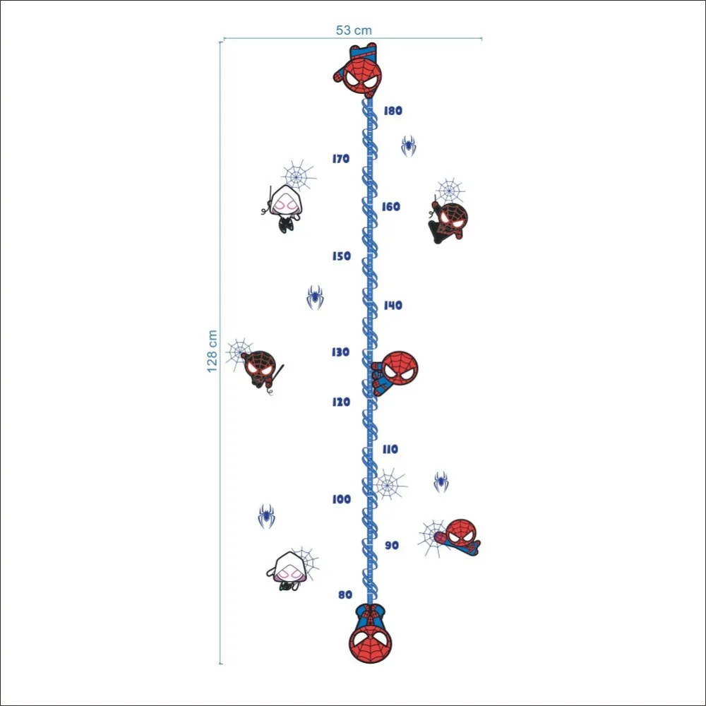 2018 Новый паук Герой Питер ребенок высота измерительная наклейка мальчик комната