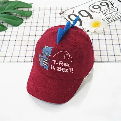 MAERSHEI детская бейсболка Snapback для мальчиков и девочек, шапка осень-зима, детская шапка с рисунком из черной кости - Цвет: Wine red