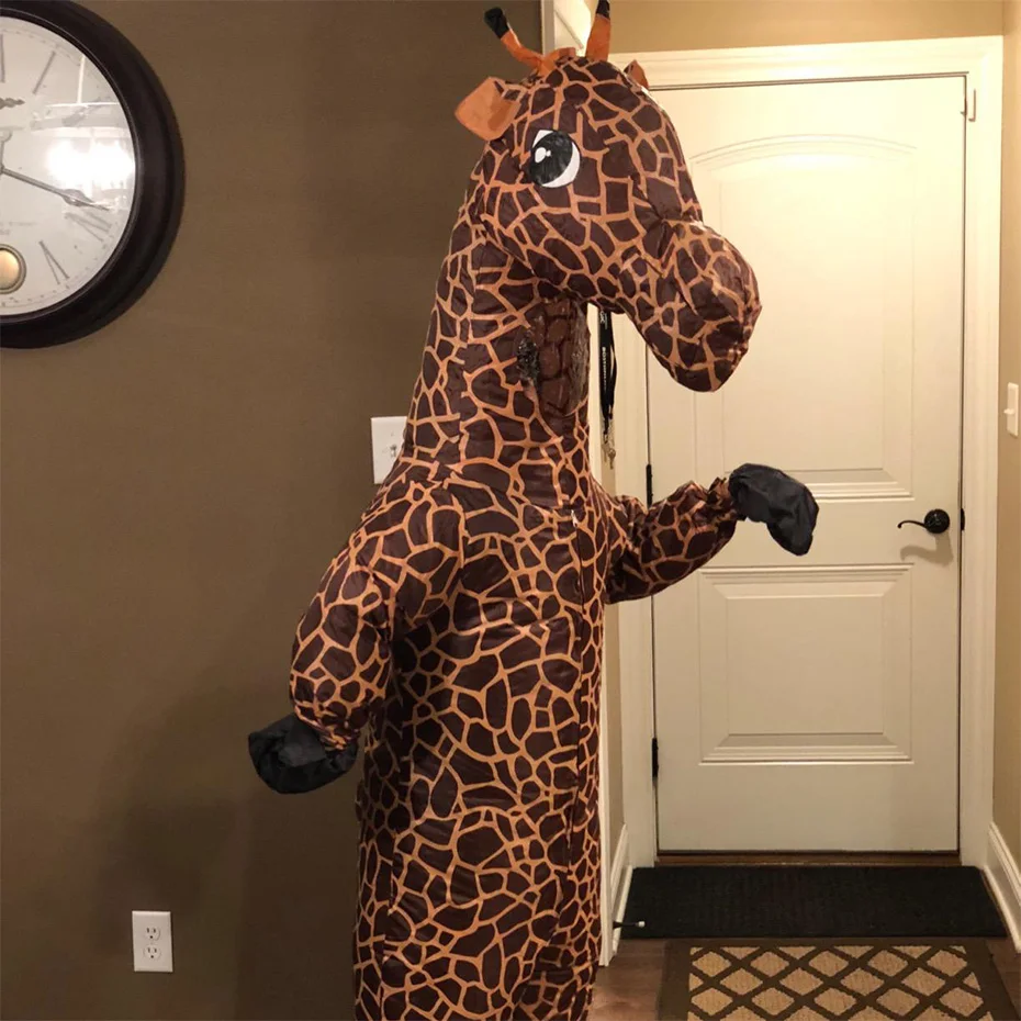 Карнавальный костюм жирафа на Хэллоуин надувной животного для женщин и мужчин -