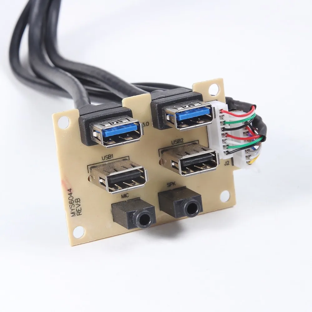 PC чехол для компьютера задняя панель PCB USB 3,0+ USB 2,0+ Аудио Микрофон+ наушники SPK сборка группа кабель