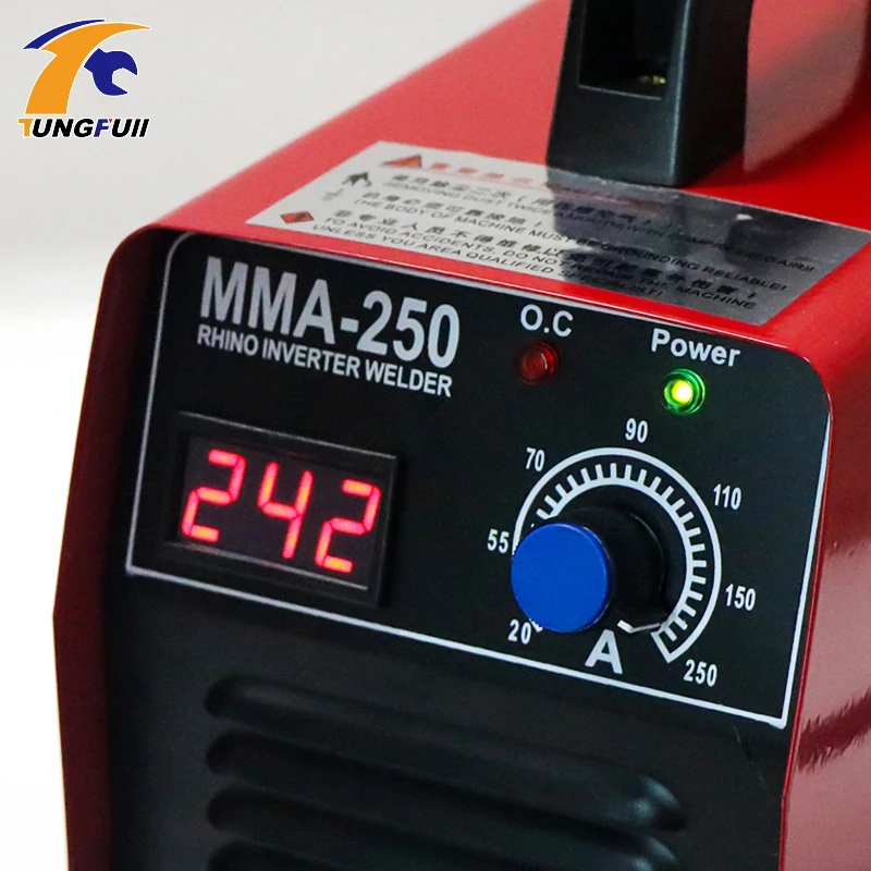 Дуговой сварщик Инвертор сварочный аппарат 20-250A 25KVA IP21 MMA электросварщик цифровой дисплей Регулировка тока электросварщик