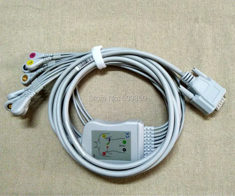 Eletrocardiograma Cardioline Ar600 4,7 k кабель ЭКГ 10 цельный кабель ЭКГ кабель кнопки на терминал