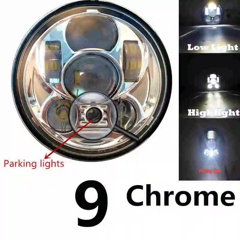 6 led parking lights 5 3/4 5,75 дюймов светодиодный проектор фара белый DRL желтый указатель поворота огни для Yamaha V-Star XVS 250 650 950 1100 1300 - Цвет: 6 led parking lights
